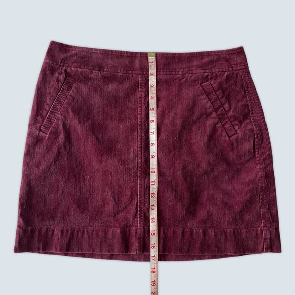 Loft Purple/Maroon Corduroy-style Skirt Sz 8 - Picture 7 of 7